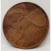 AUSTRALIA 1952 . ONE 1 PENNY . ERROR . FAULTY PLANCHET . SUPER THIN